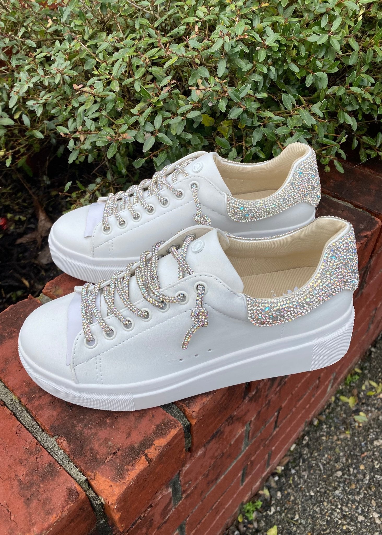 YellowBox Rhinestone Sneakers - Clear - Jimberly's Boutique