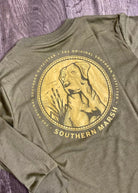 Youth Southern Marsh FieldTec Comfort Tee - Engraved Outfitter - Long Sleeve - Dark Olive - Graphic Tee - Jimberly's Boutique - Olive Branch - Mississippi