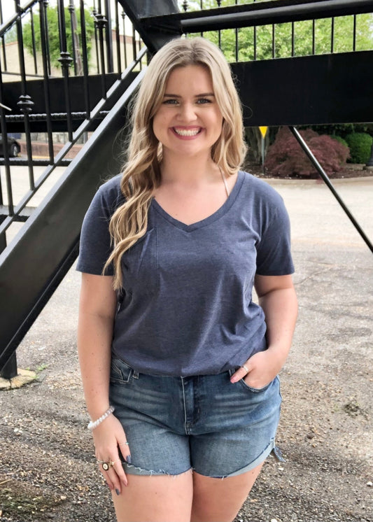 Z Supply Pocket Tee - Black Iris - Jimberly's Boutique