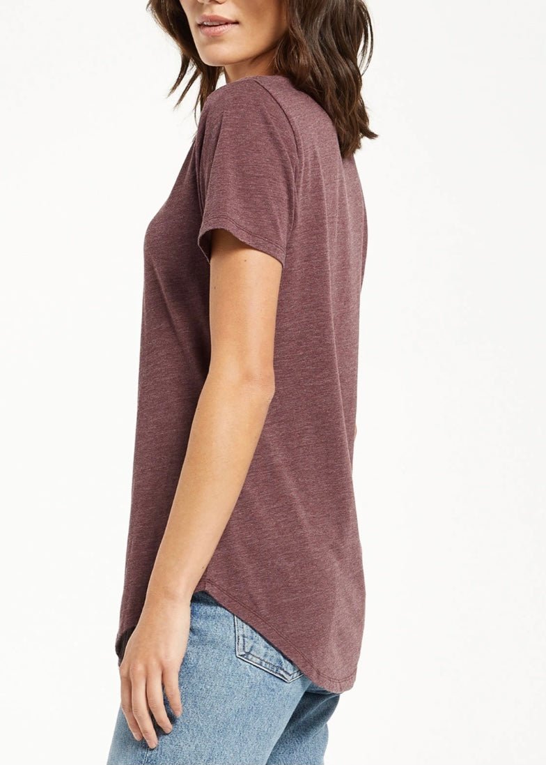 Z Supply Pocket Tee - Crimson - Jimberly's Boutique