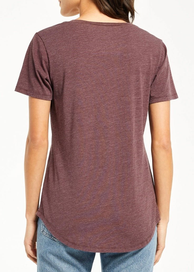 Z Supply Pocket Tee - Crimson - Jimberly's Boutique