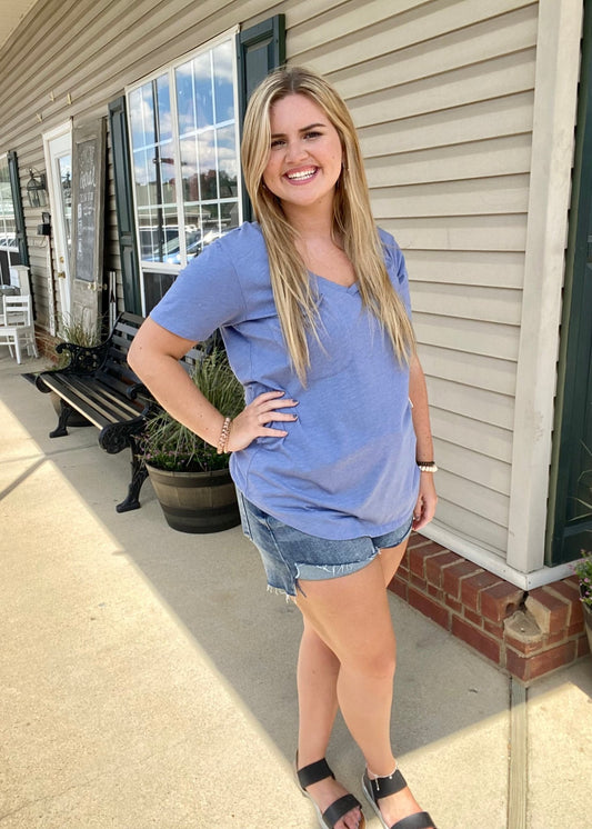 Z Supply Pocket Tee - Sky Blue - Jimberly's Boutique