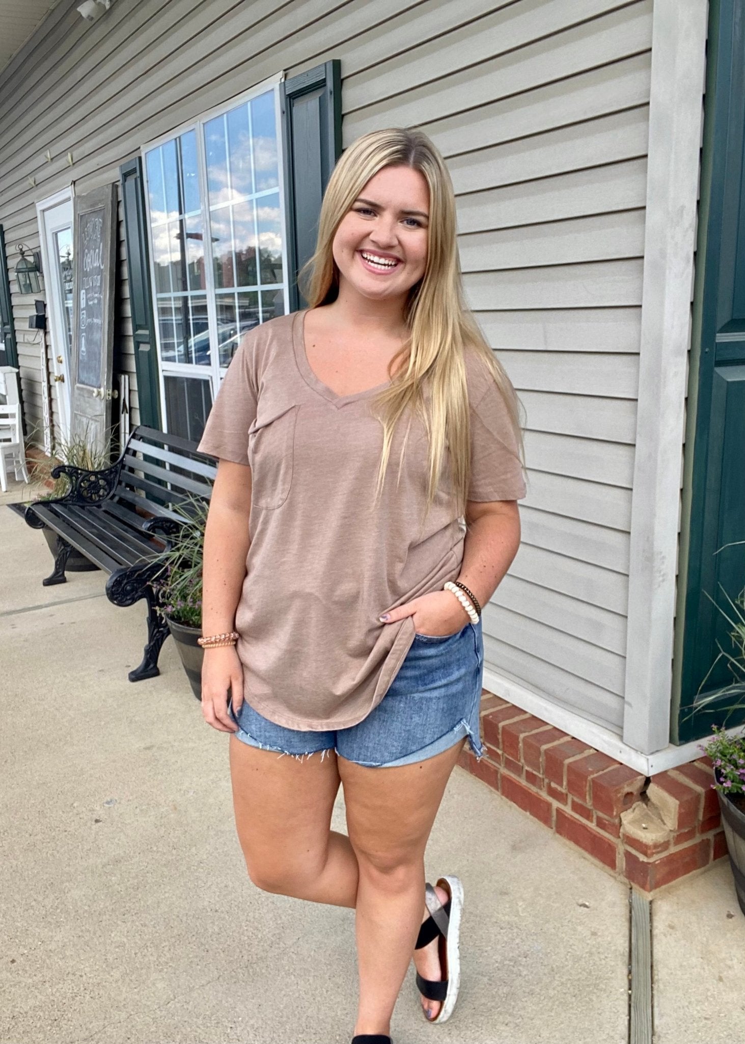Z Supply Pocket Tee - Taupe Grey - Jimberly's Boutique