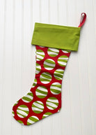 Zebra Dot/Green Cuff - Monogrammed Christmas Stocking - Stocking - Jimberly's Boutique - Olive Branch - Mississippi