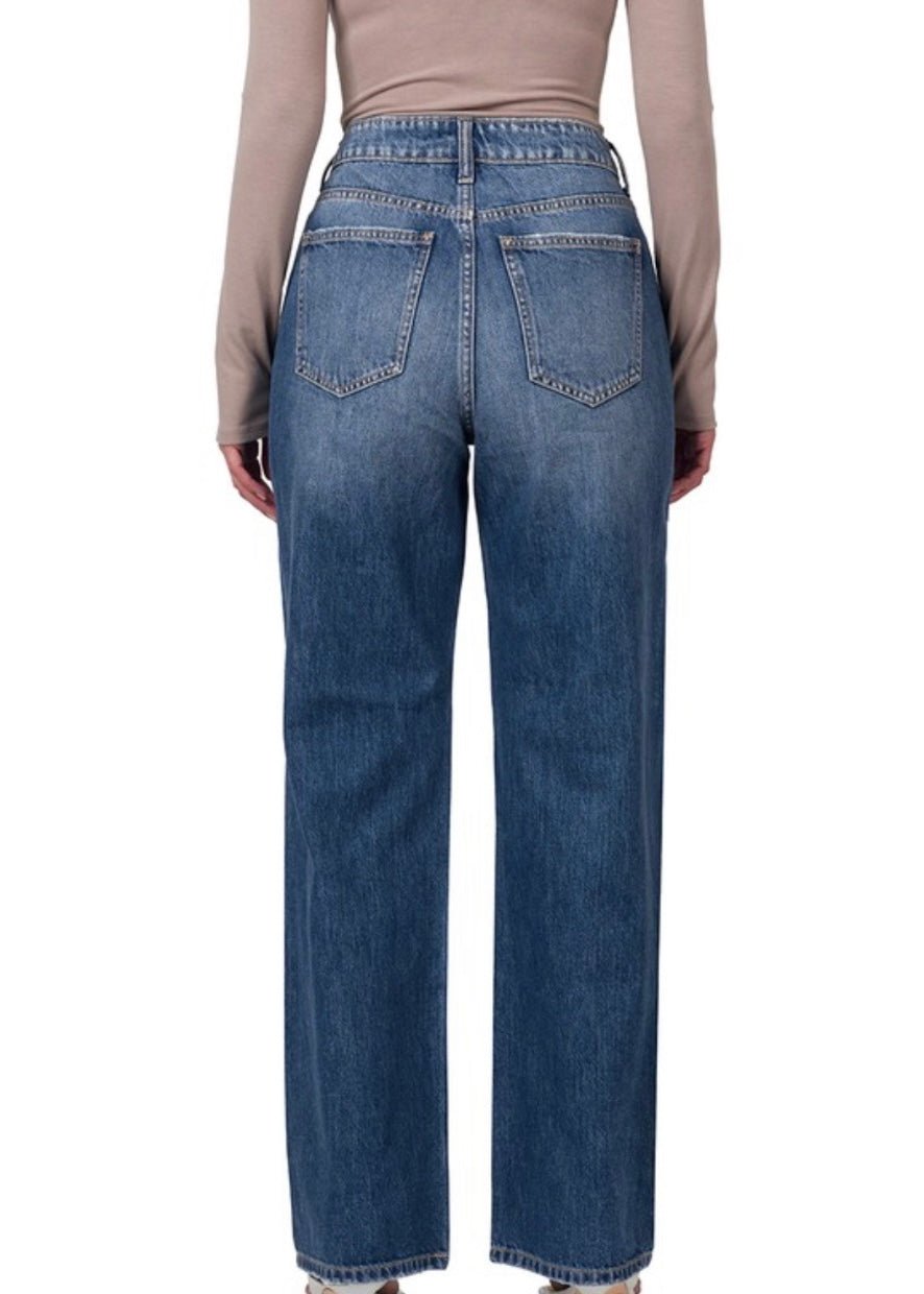 Zenana Button Front Wide Leg Jeans - Jimberly's Boutique