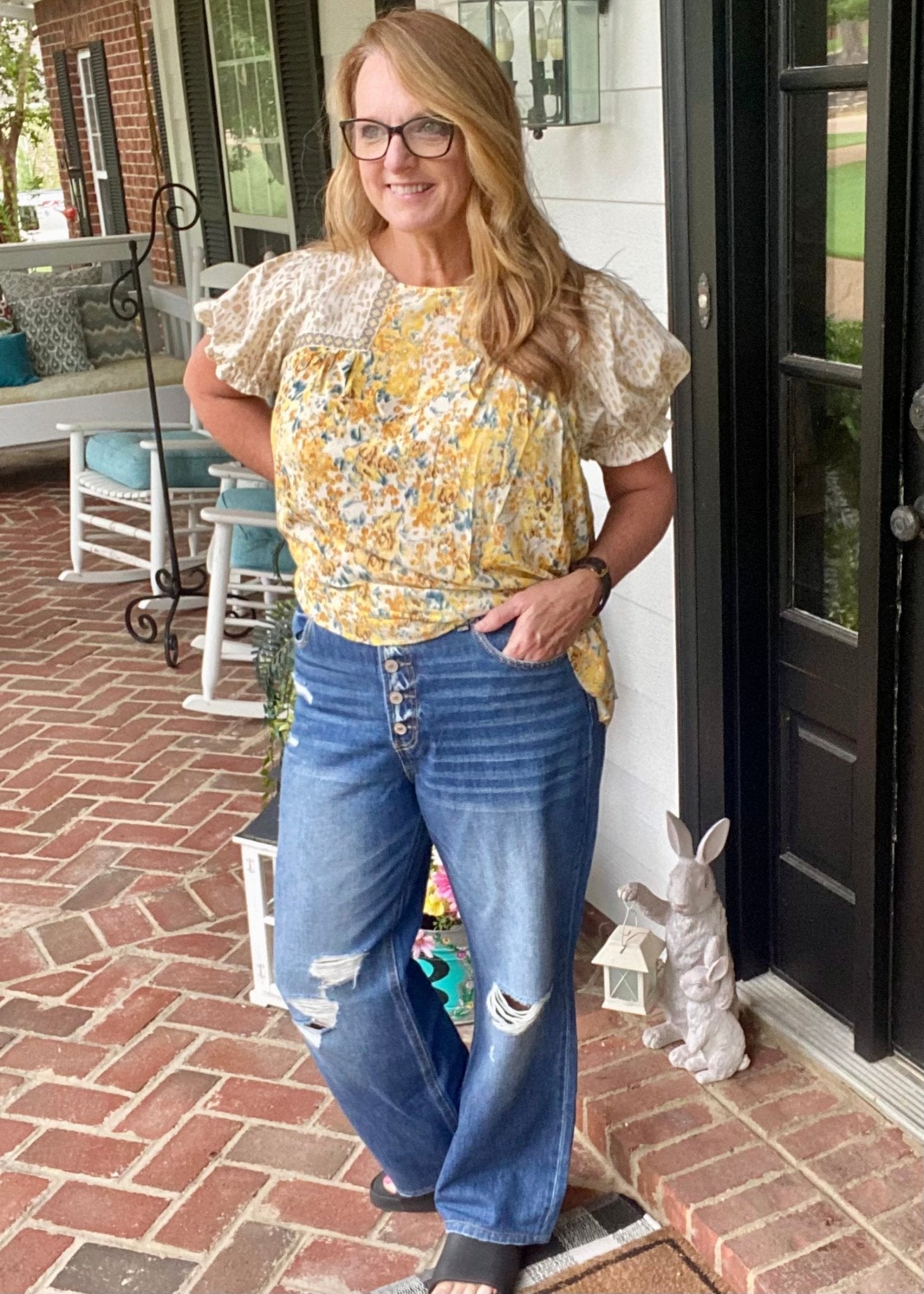 Zenana Button Front Wide Leg Jeans - -Jimberly's Boutique-Olive Branch-Mississippi