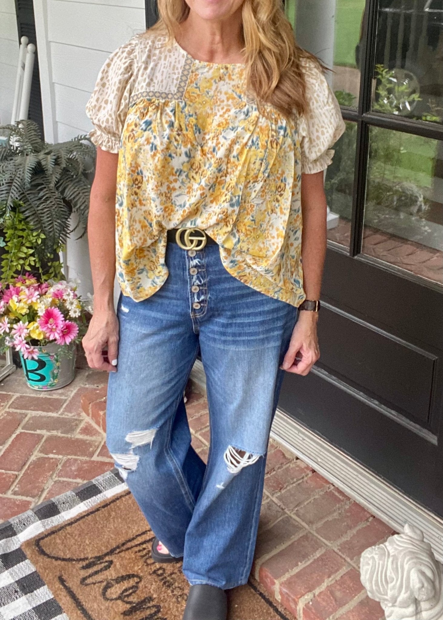 Zenana Button Front Wide Leg Jeans - -Jimberly's Boutique-Olive Branch-Mississippi