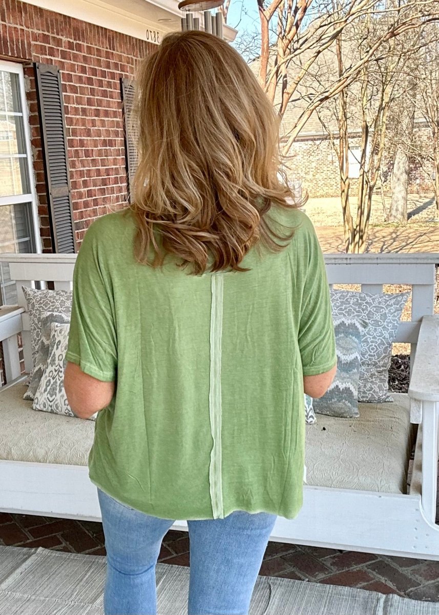 Zenana Get Ready Top - Ash Olive - Casual Top -Jimberly's Boutique-Olive Branch-Mississippi