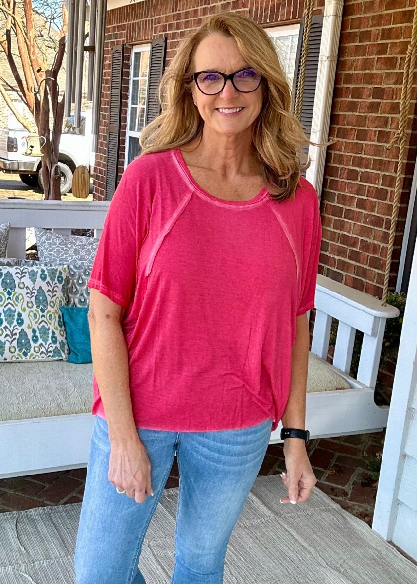 Zenana Get Ready Top - Red - Casual Top -Jimberly's Boutique-Olive Branch-Mississippi