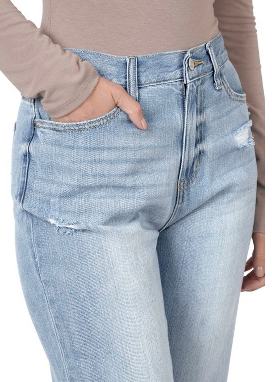 Zenana High Rise Mom Jeans - Jimberly's Boutique