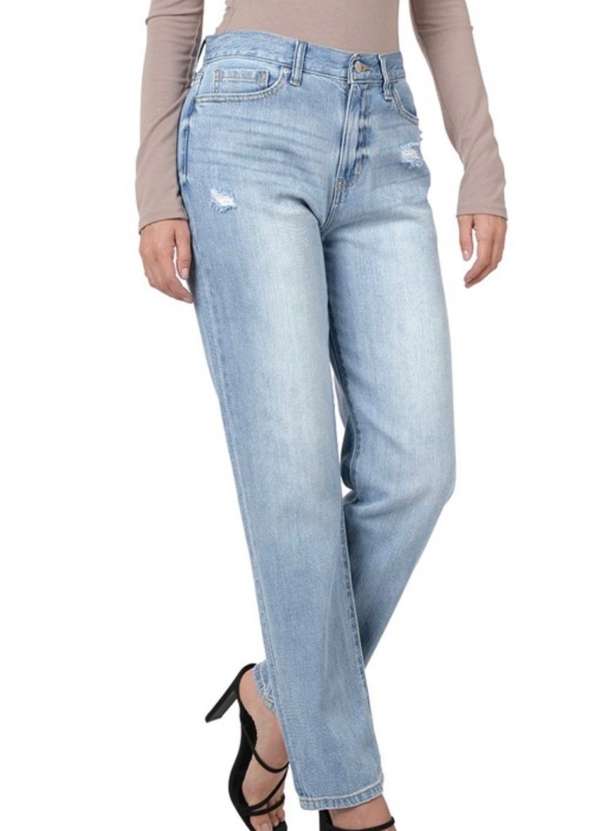 Zenana High Rise Mom Jeans - Jimberly's Boutique