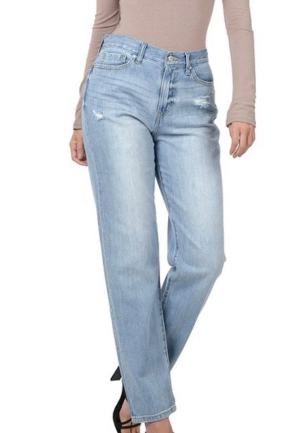 Zenana High Rise Mom Jeans - -Jimberly's Boutique-Olive Branch-Mississippi