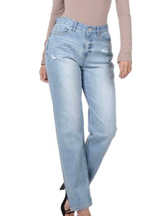 Zenana High Rise Mom Jeans - Jimberly's Boutique