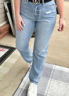 Zenana High Rise Mom Jeans - -Jimberly's Boutique-Olive Branch-Mississippi