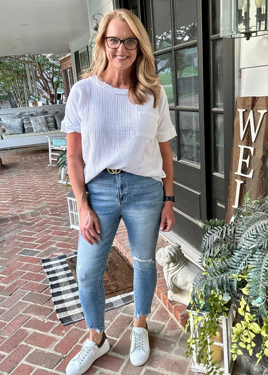 Zenana Nina Distressed Skinny Jeans - Jimberly's Boutique