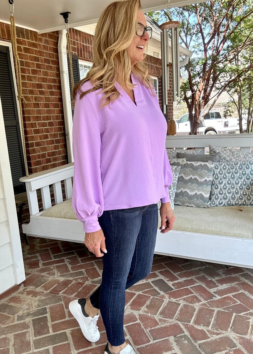 Zenana | Pretty Please | Lightweight | B Lavender Top | Roomy Fit - Shirts & Tops - Jimberly's Boutique