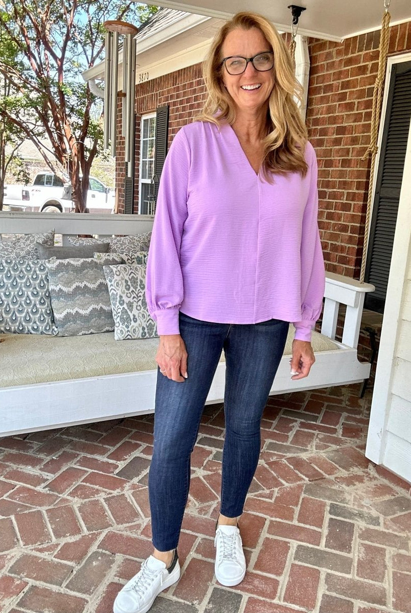 Zenana | Pretty Please | Lightweight | B Lavender Top | Roomy Fit - Shirts & Tops -Jimberly's Boutique-Olive Branch-Mississippi