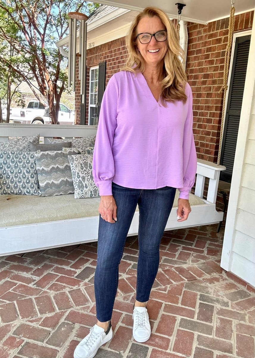 Zenana | Pretty Please | Lightweight | B Lavender Top | Roomy Fit - Shirts & Tops - Jimberly's Boutique