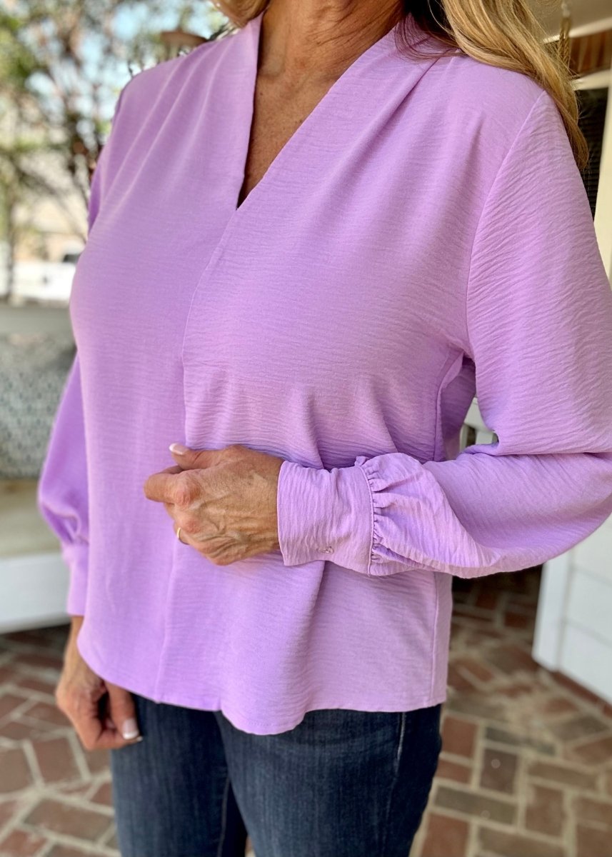 Zenana | Pretty Please | Lightweight | B Lavender Top | Roomy Fit - Shirts & Tops - Jimberly's Boutique