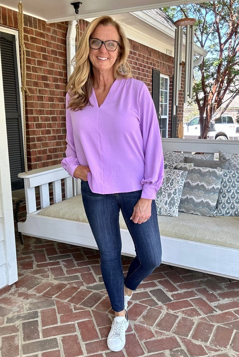 Zenana | Pretty Please | Lightweight | B Lavender Top | Roomy Fit - Shirts & Tops -Jimberly's Boutique-Olive Branch-Mississippi