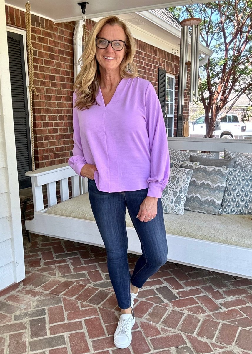 Zenana | Pretty Please | Lightweight | B Lavender Top | Roomy Fit - Shirts & Tops - Jimberly's Boutique